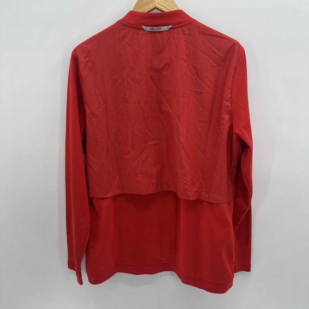 Nike Ohio State‎ Buckeyes Windbreaker Rain Jacket Mens Size Medium Red Vented M